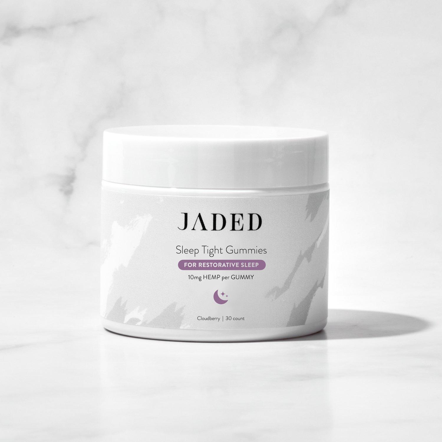 JADED Sleep Tight Hemp Gummies Cloudberry 30ct Jar