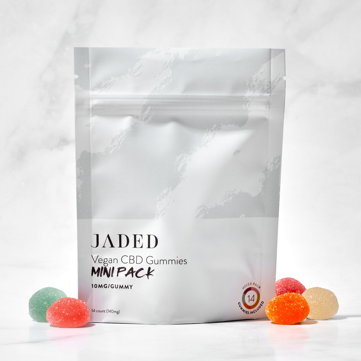 JADED Vegan CBD Gummies Mini Pack 14 count